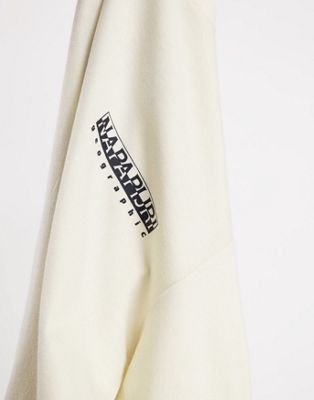 Tops Napapijri - Latemar - T-shirt à manches longues avec imprimé au dos - Crème