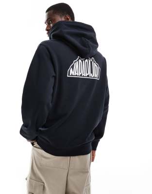 Napapijri - Linth - Sweat à capuche avec imprimé logo au dos - Noir - view 1