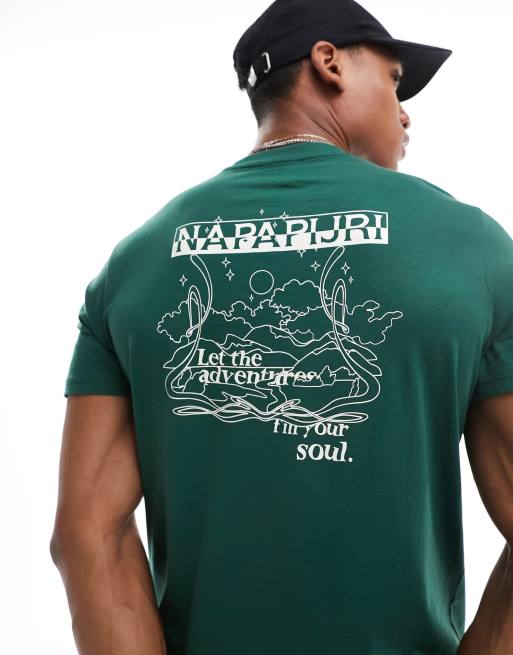 Napapijri - Makani - T-shirt in donkergroen, 3 van 4