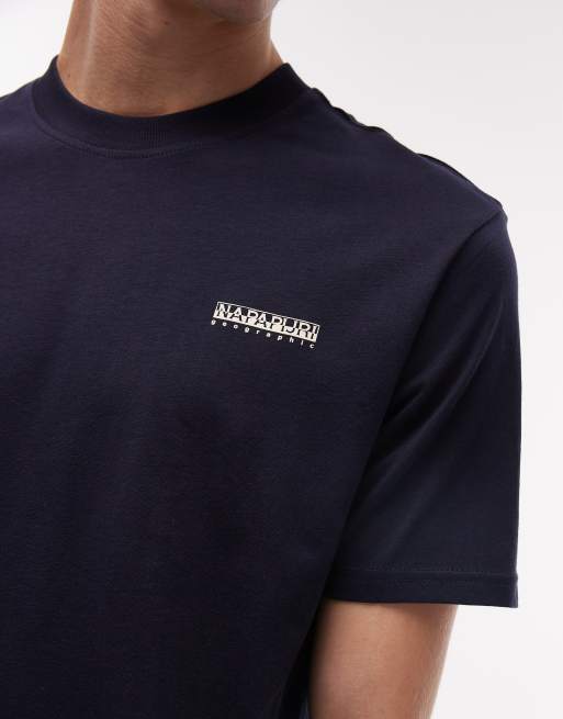 Napapijri - Marineblå T-shirt med lille logo, 5 af 5