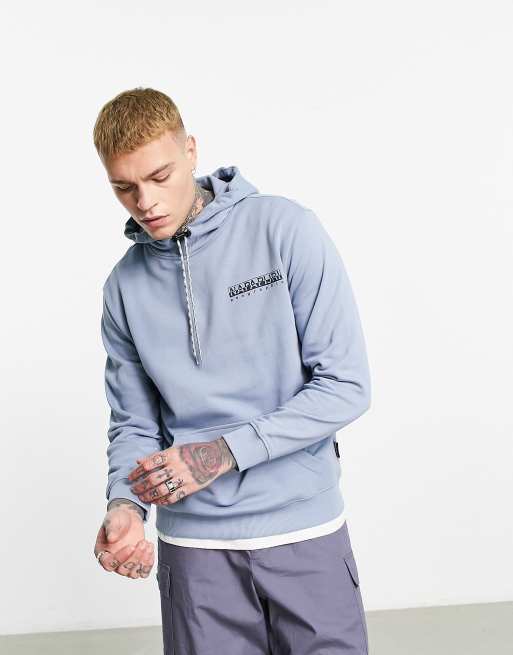 Napapijri – Mataje – Kapuzenpullover in Blau mit Rückenprint, 2 von 4