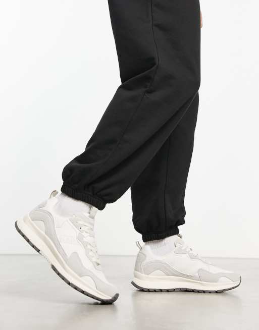 Napapijri Match 01 premium sneakers in leather and suede in white