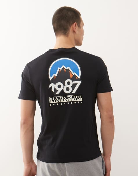 Napapijri - Montalva - T-shirt met print op de achterkant in zwart - view 1