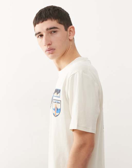 Napapijri - Montepiana - T-shirt imprimé au dos - Beige, 4 de 5