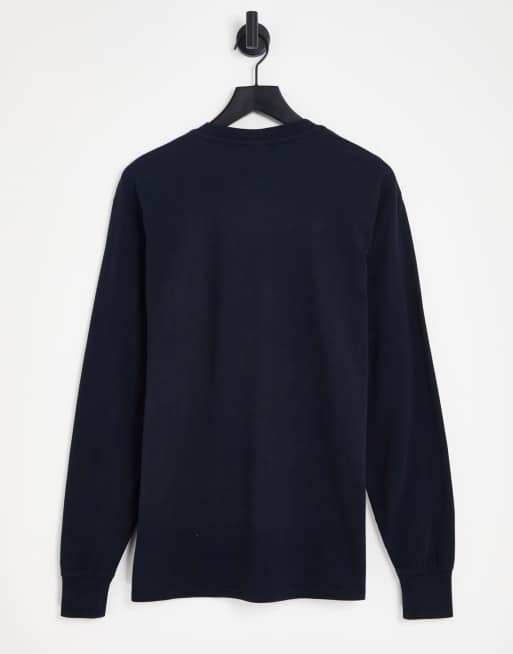 Napapijri Morgex long sleeve t-shirt in navy , 3 of 4