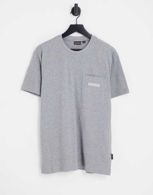 Napapijri – Morgex – T-Shirt in Hellgrau
