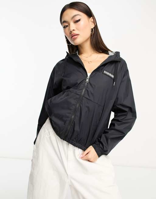 Napapijri Morgex zip up anorak in black | ASOS