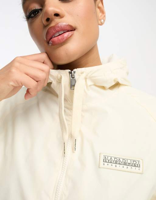 Fear of god essentials discount zip anorak windbreaker jacket tan