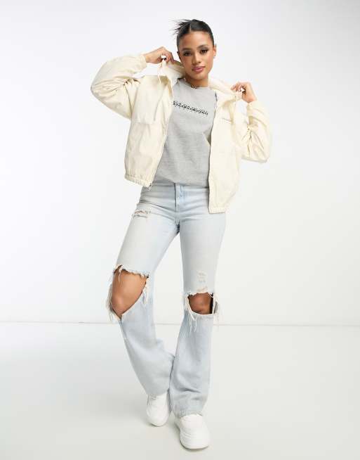 Napapijri Morgex zip up anorak in off white, 3 of 4