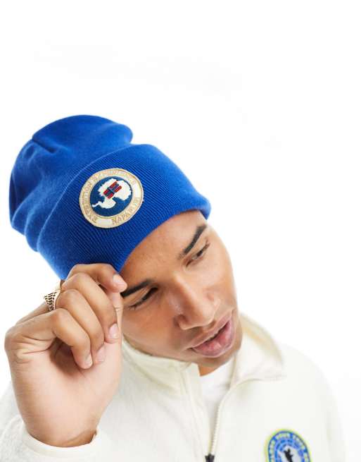 Napapijri - Mountain - Beanie met logopatch in blauw