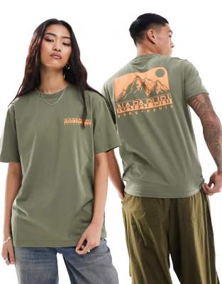 Napapijri – Nalu – T-Shirt in Dunkelgrün