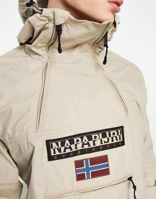 Napapijri - Northfarer 2.0 - Vandafvisende pullover-jakke i beige med hætte, 3 af 4
