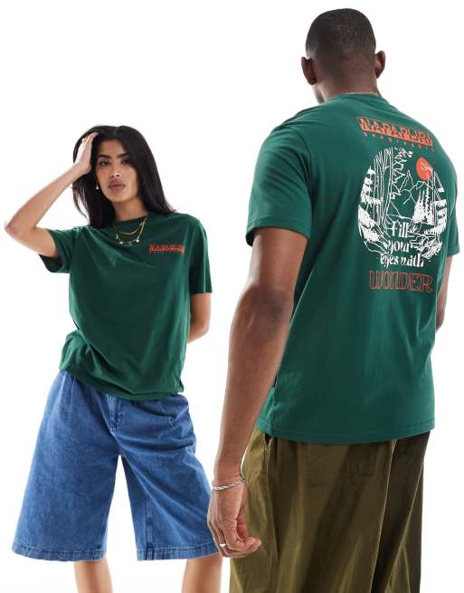 Napapijri – Nuhi – T-Shirt in Dunkelgrün