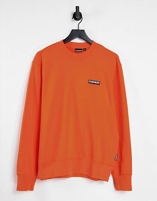 Napapijri Patch sweatshirt in orange