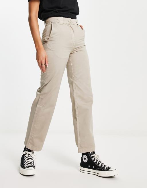 Napapijri Pichincha straight leg trousers in beige | ASOS