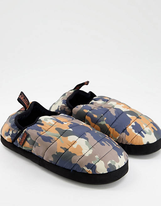  Napapijri Plume padded slippers in camo 