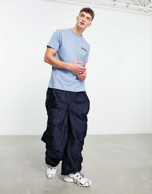 Napapijri Quito back print t shirt in blue Exclusive at ASOS ASOS