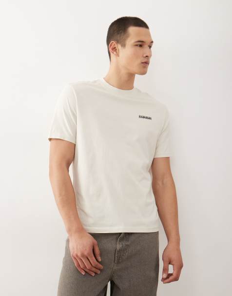 Napapijri - Råhvid T-shirt med lille logo - view 1