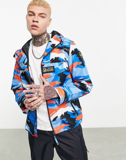 Napapijri - Rainforest - Jack met capuchon en rits en bergprint