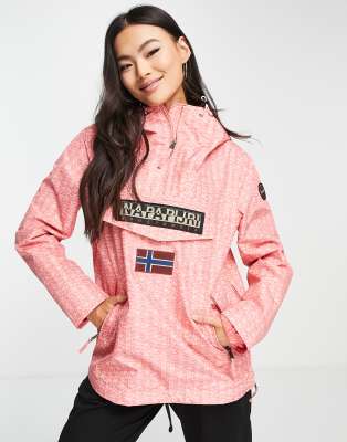 Napapijri Rainforest jacket in pink animal print  - ASOS Price Checker