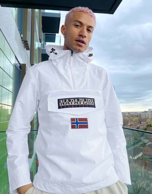 Napapijri Rainforest Sum Marine jacket in white with logo