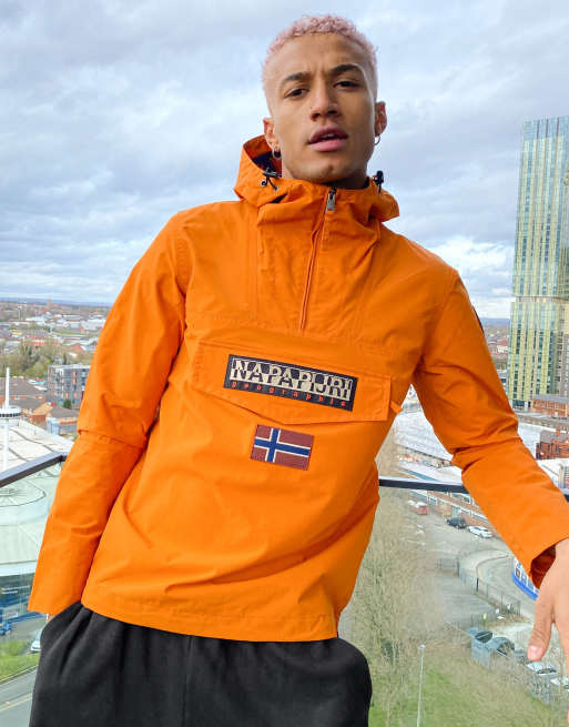 Uitgebreid breken Lijkenhuis Napapijri Rainforest Sum Marine jacket with logo in orange | ASOS