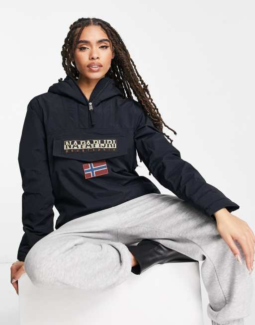 Napapijri – Rainforest – Wasserfeste Winter-Kapuzenjacke zum Drüberziehen in Schwarz