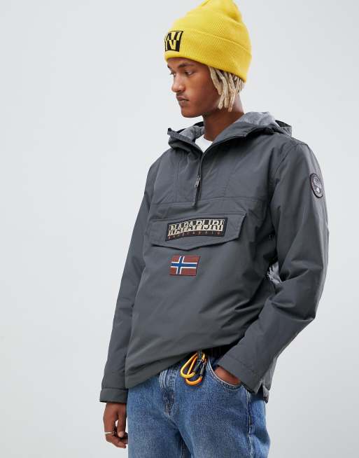 Grey shop napapijri jacket