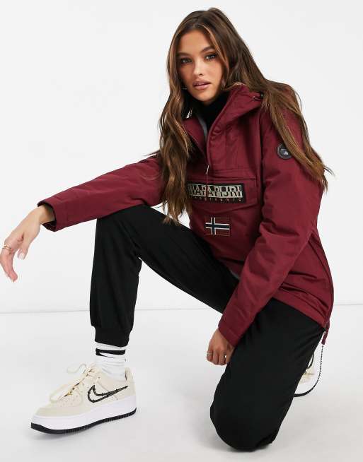 Napapijri Rainforest Winter 4 jacket in burgundy ASOS