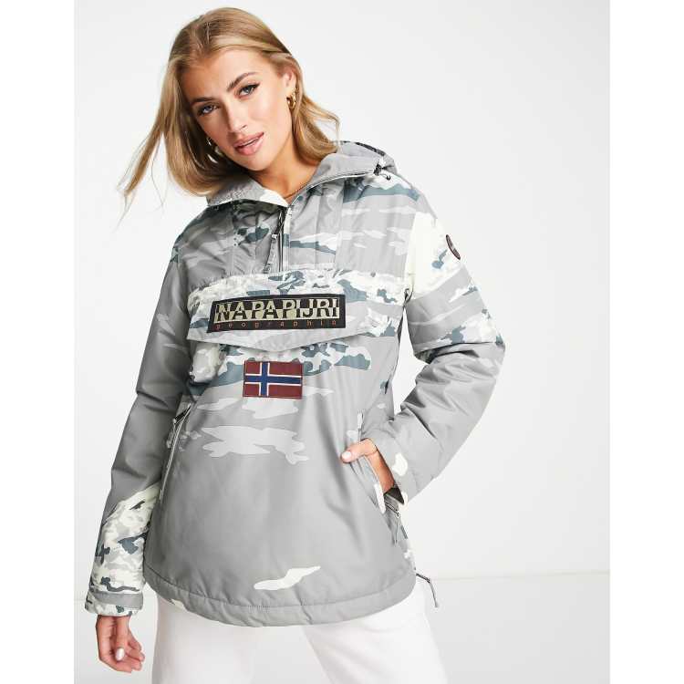 maniac verhouding wagon Napapijri rainforest winter jacket in all over mountain print grey | ASOS