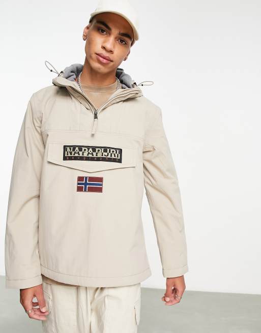 Napapijri rainforest winter jacket in beige, 3 of 4