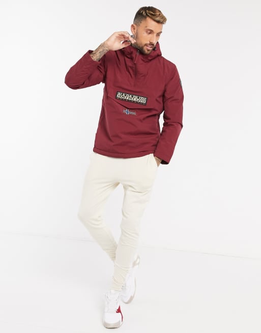 Burgundy napapijri jacket 2025