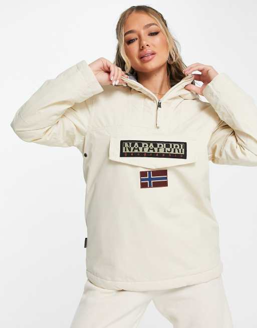 Napapijri rainforest winter jacket in off white ASOS