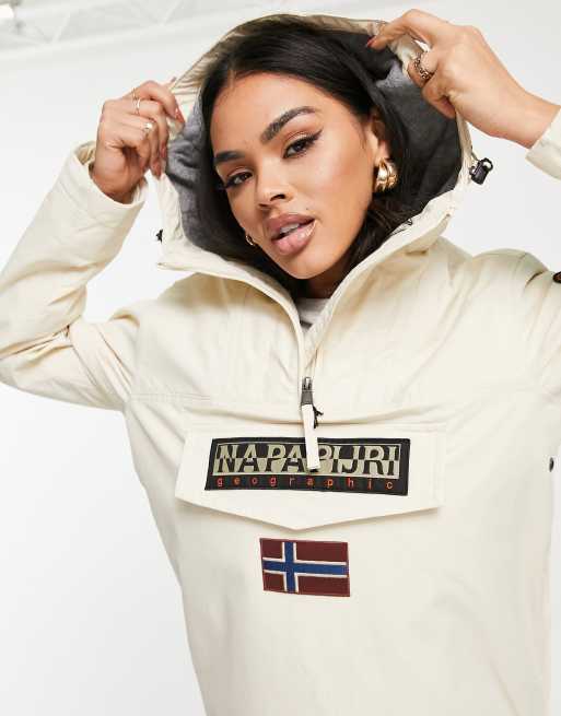 Napapijri rainforest winter jacket in off white ASOS