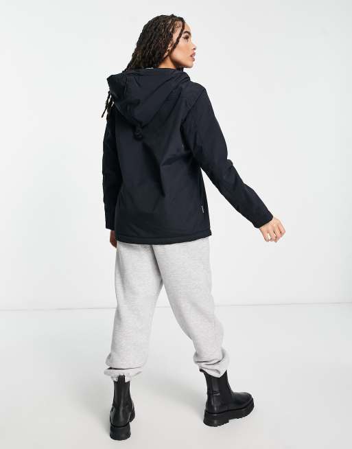 Napapijri Rainforest winter overhead waterproof hooded jacket in black ASOS