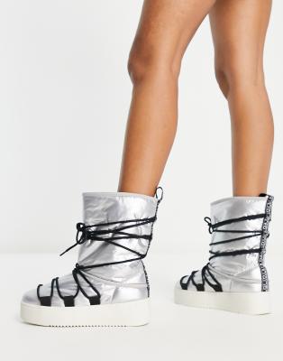 Napapijri river boots in silver - ASOS Price Checker