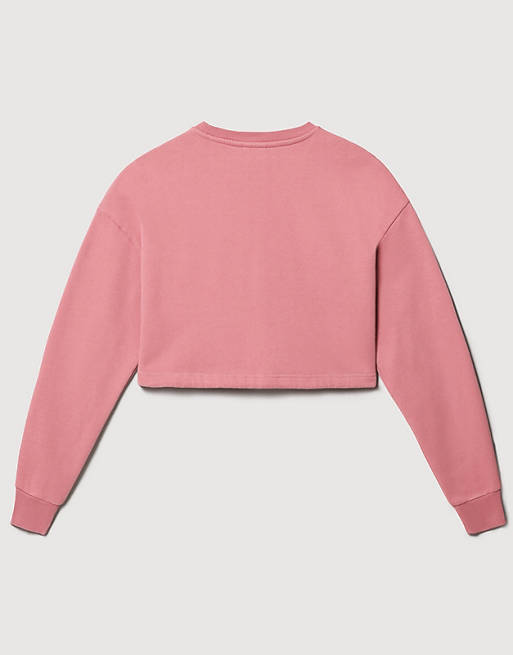 Hoodies & Sweatshirts Napapijri Roen cropped sweatshirt in pink 