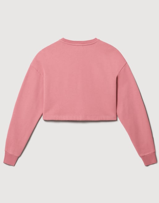 Napapijri Roen cropped sweatshirt in pink | ASOS