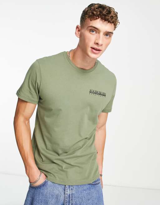 Napapijri s-edo back print t-shirt in green Exclusive to ASOS | ASOS