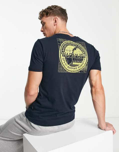 Napapijri s-edo back print t-shirt in navy Exclusive to ASOS - view 1