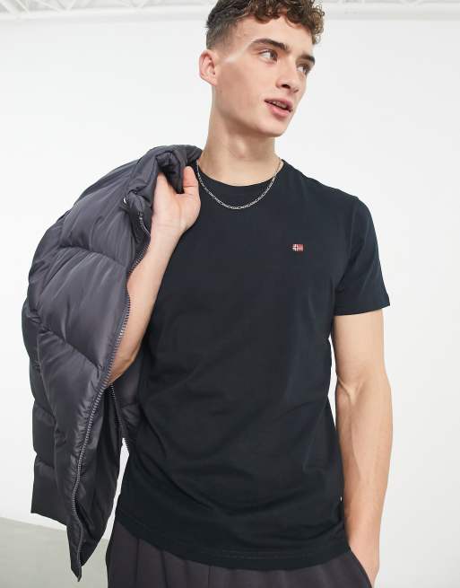 Napapijri Salis small logo t-shirt in black | ASOS