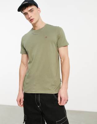 Napapijri Napapijri Salis small logo t-shirt in khaki-Green
