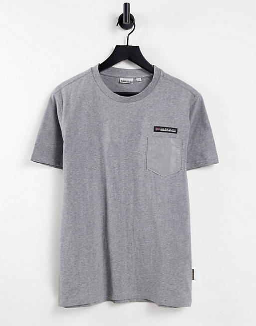  Napapijri Samix pocket t-shirt in grey 
