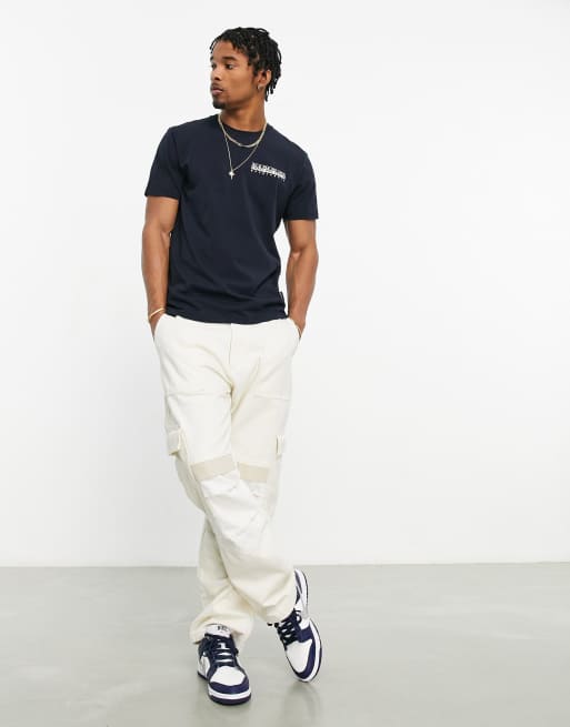 Napapijri - Seba - T-shirt blu navy con stampa sul retro, 3 di 4