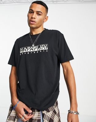 Nouveau Napapijri - Sella - T-shirt imprimé au dos - Noir