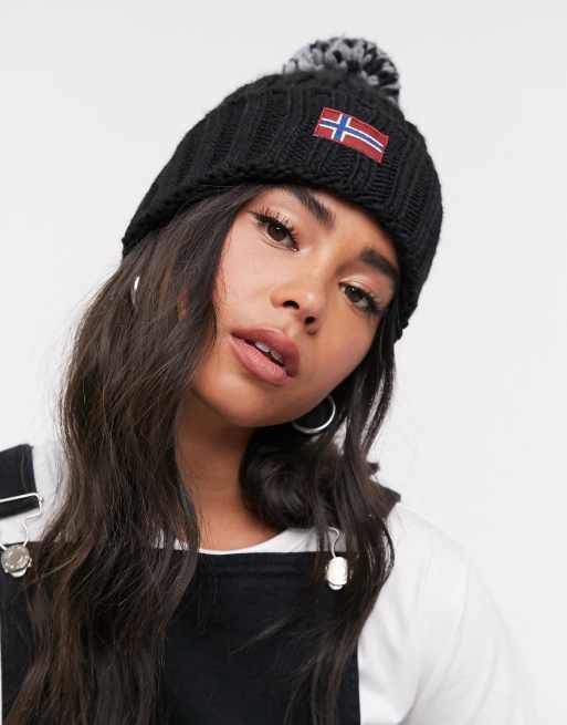 Napapijri bobble hat store black