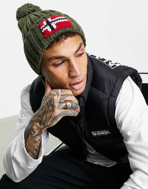Napapijri - Semiury - Bonnet à pompon - Vert