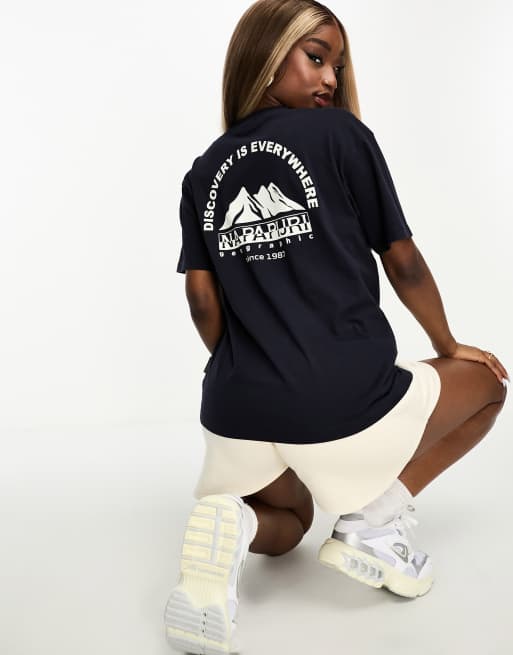 Napapijri Shetland back print t-shirt in navy