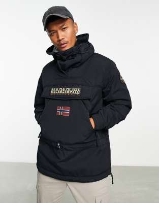 Napapijri Ski Skidoo waterproof insulated overhead jacket in black - ASOS Price Checker