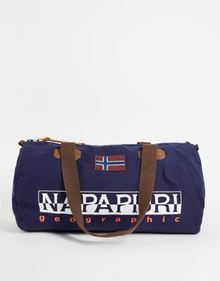 Napapijri small Bering holdall duffle bag in navy - ASOS Price Checker
